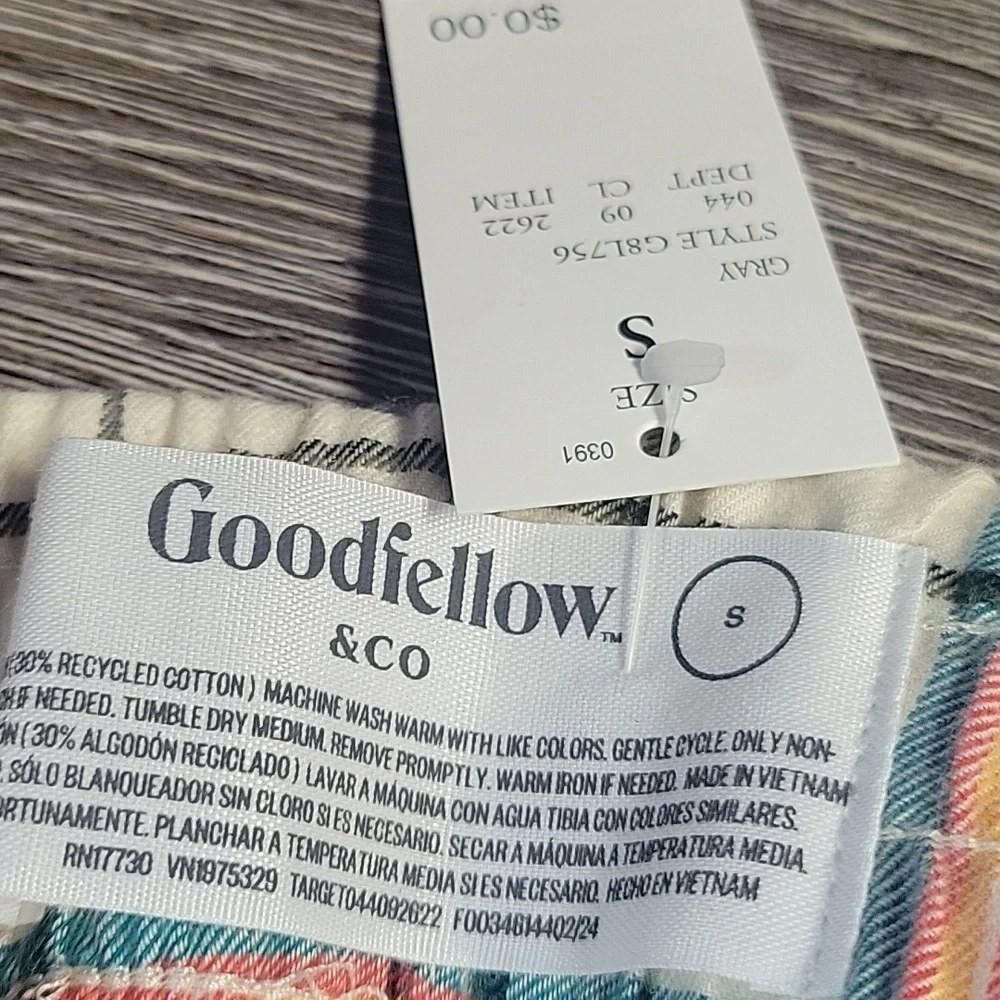 Goodfellow and Co NWT Mens Plaid Pajama Pants‎ Jogger Style Size Small